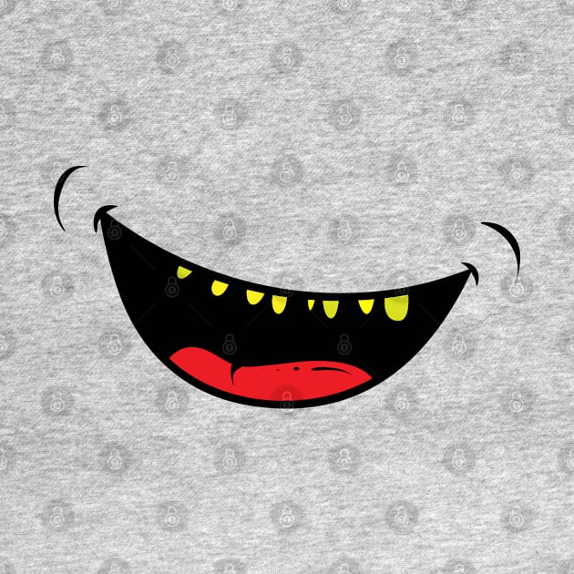 Monster Face Mask Smile Laugh by Shirtbubble